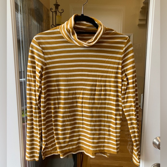 Whisper Cotton Turtleneck in Helene Stripe - Picture 3 of 7